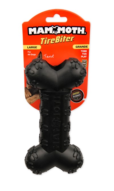 Mammoth Dog Toy - TireBiter II Treat Bone with No Rope