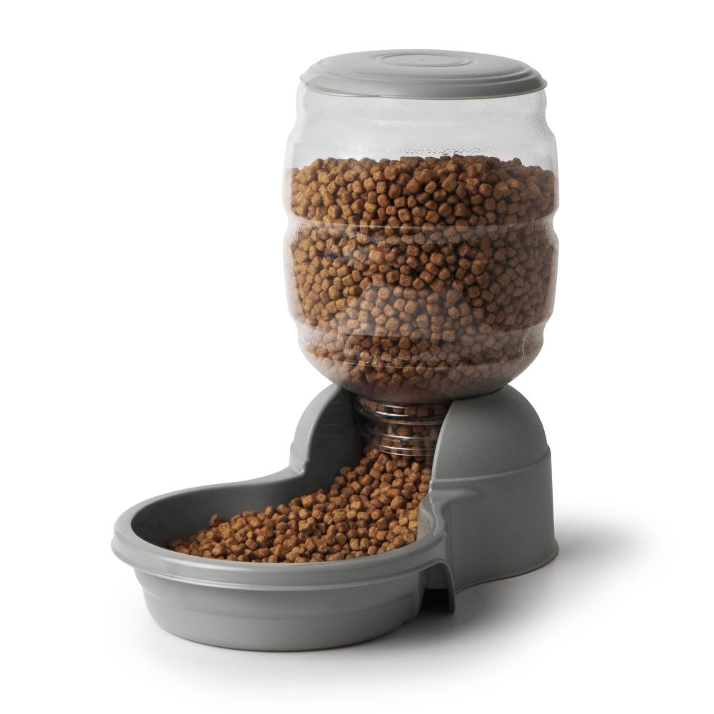 Petmate Replendish Feeder with Microban for Cats & Dogs - Automatic Pet Food Dispenser