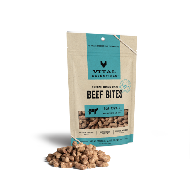 Vital Essentials Dog Treats - Freeze Dried Beef Bites
