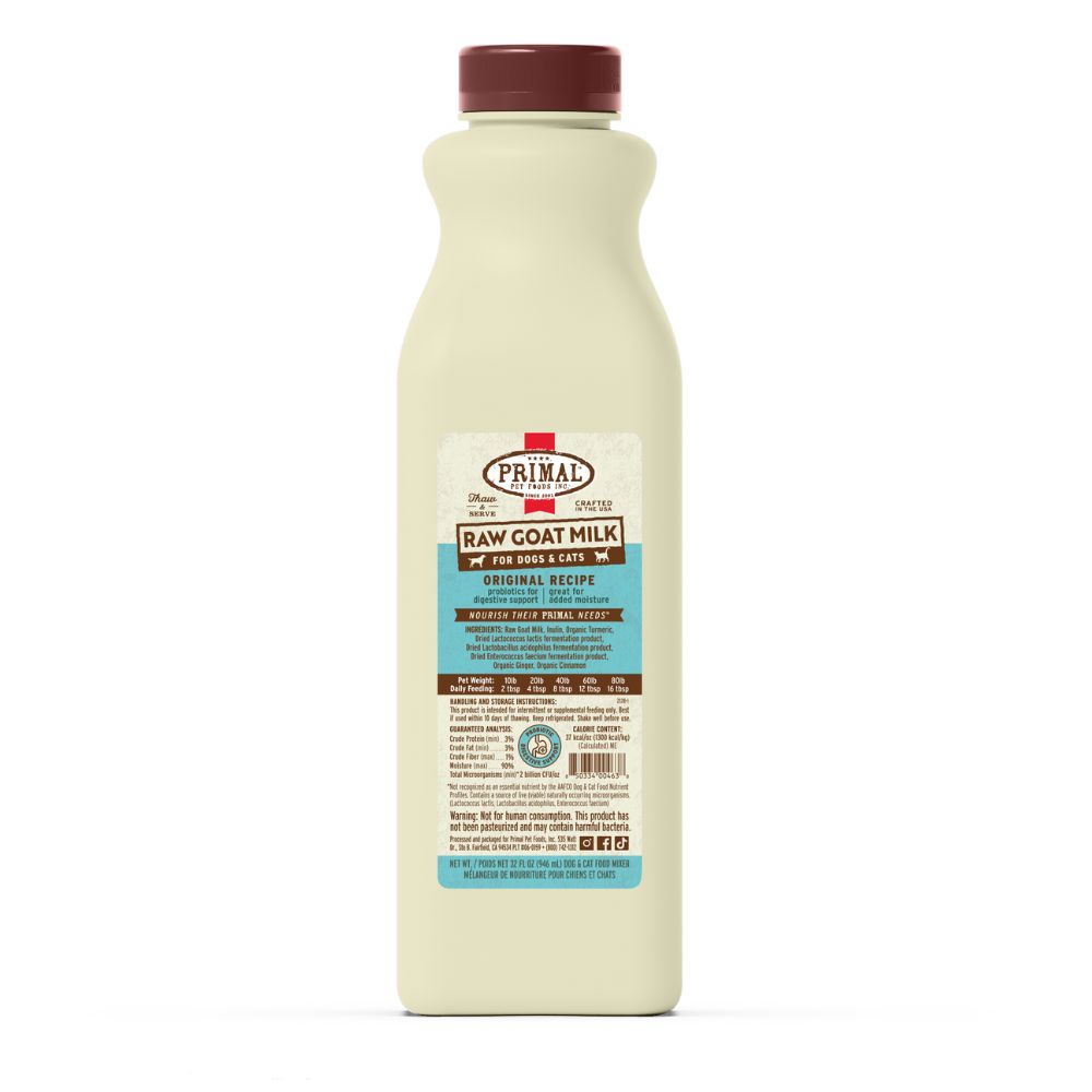 Raw Goat Milk for Dogs & Cats - Digestive Support & Hydration