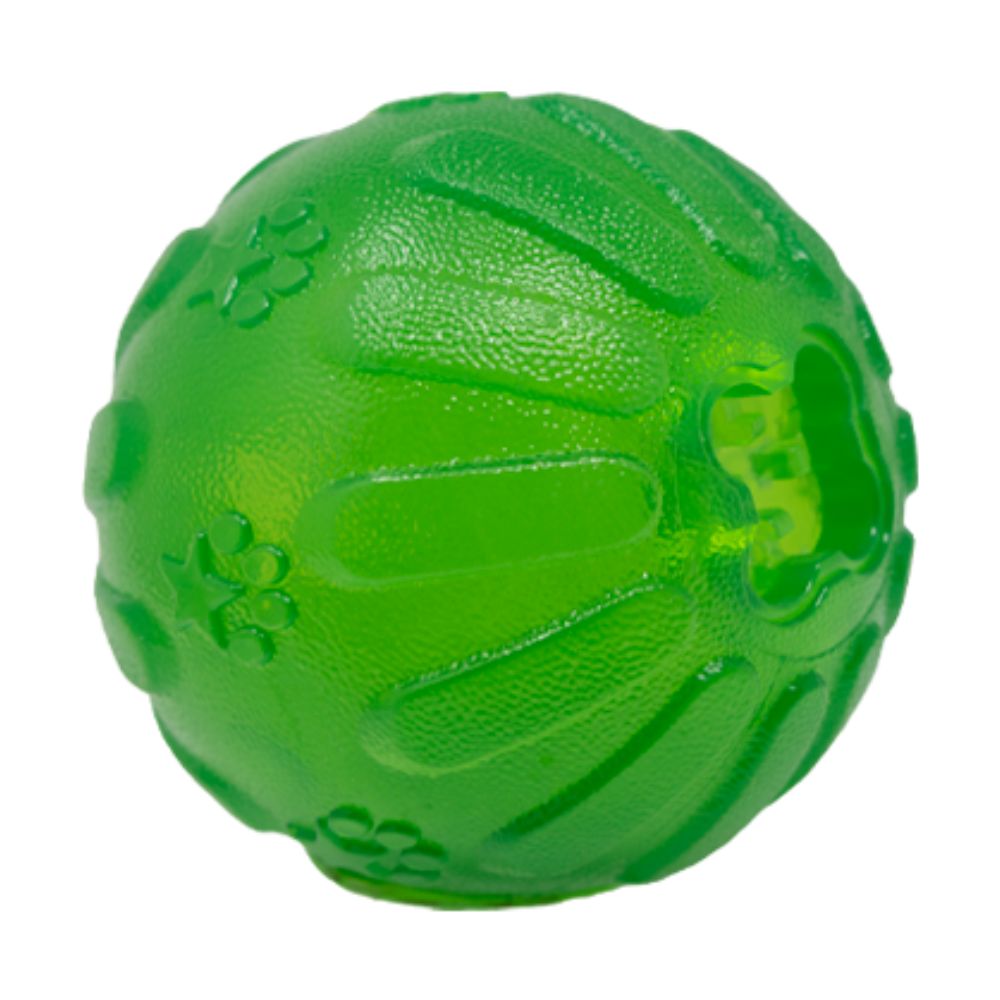 Starmark Treat Dispensing Chew Ball Dog Toy - Durable Interactive Feeder for Power Chewers