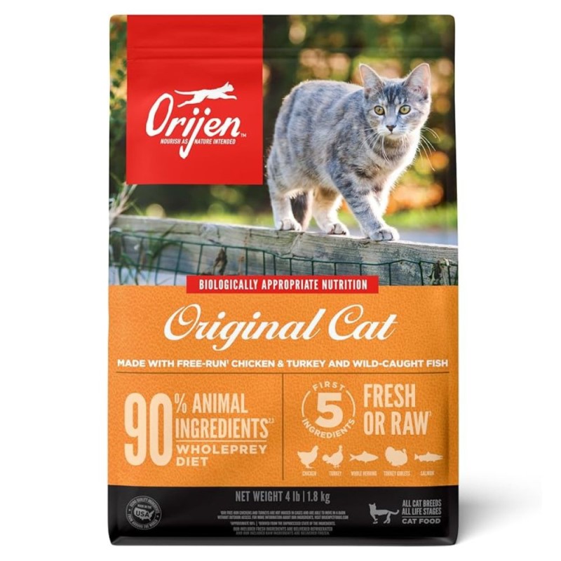 Orijen - High Protein Dry Cat Food - Grain Free with WholePrey Nutrition - Original Cat