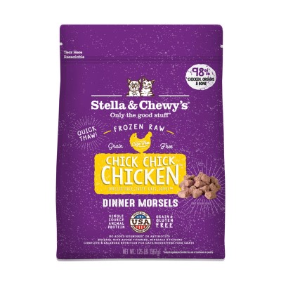 Stella & Chewy's - Frozen Cat Food - Dinner Morsels Chick Chick Chicken