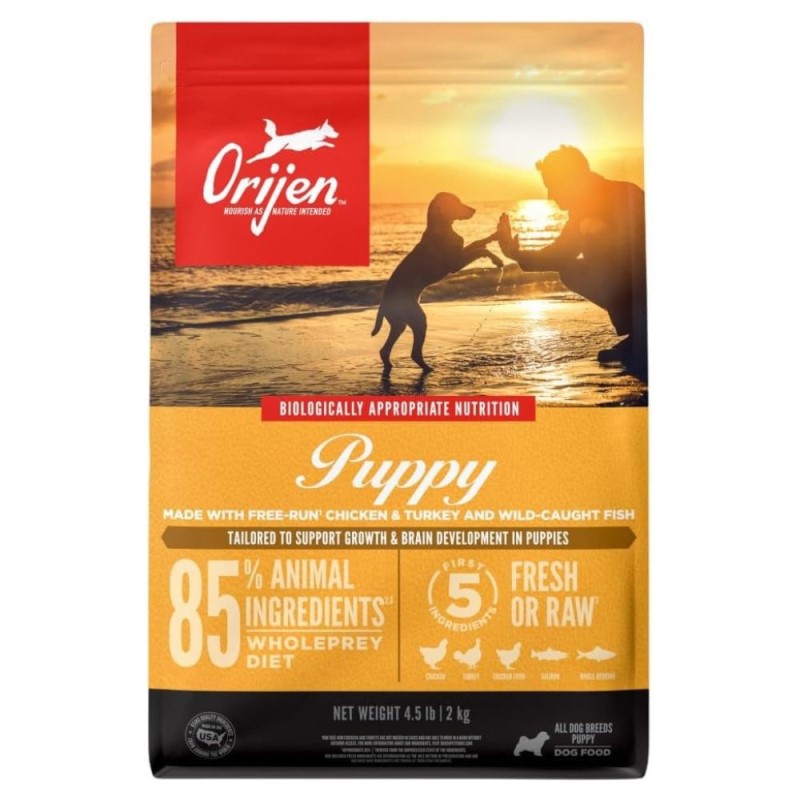 Orijen - High Protein Dry Dog Food - Supports Growth & Brain Development - Puppy - 4.5 lbs Bag