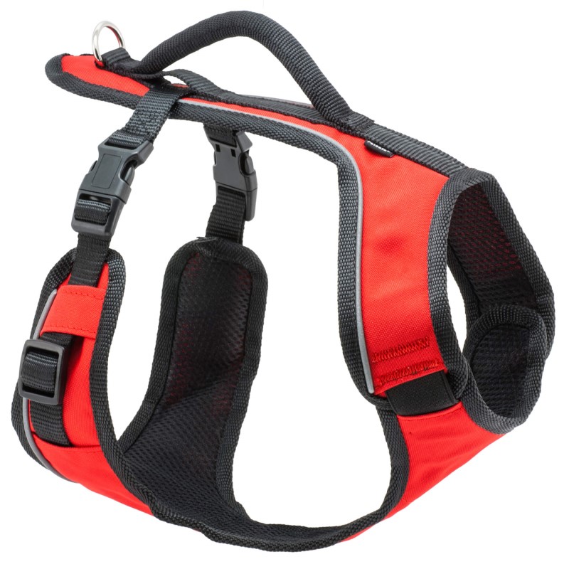 PetSafe EasySport™ Dog Harness - Padded Adjustable Fit with Quick Snap Buckles & Control Handle - Red