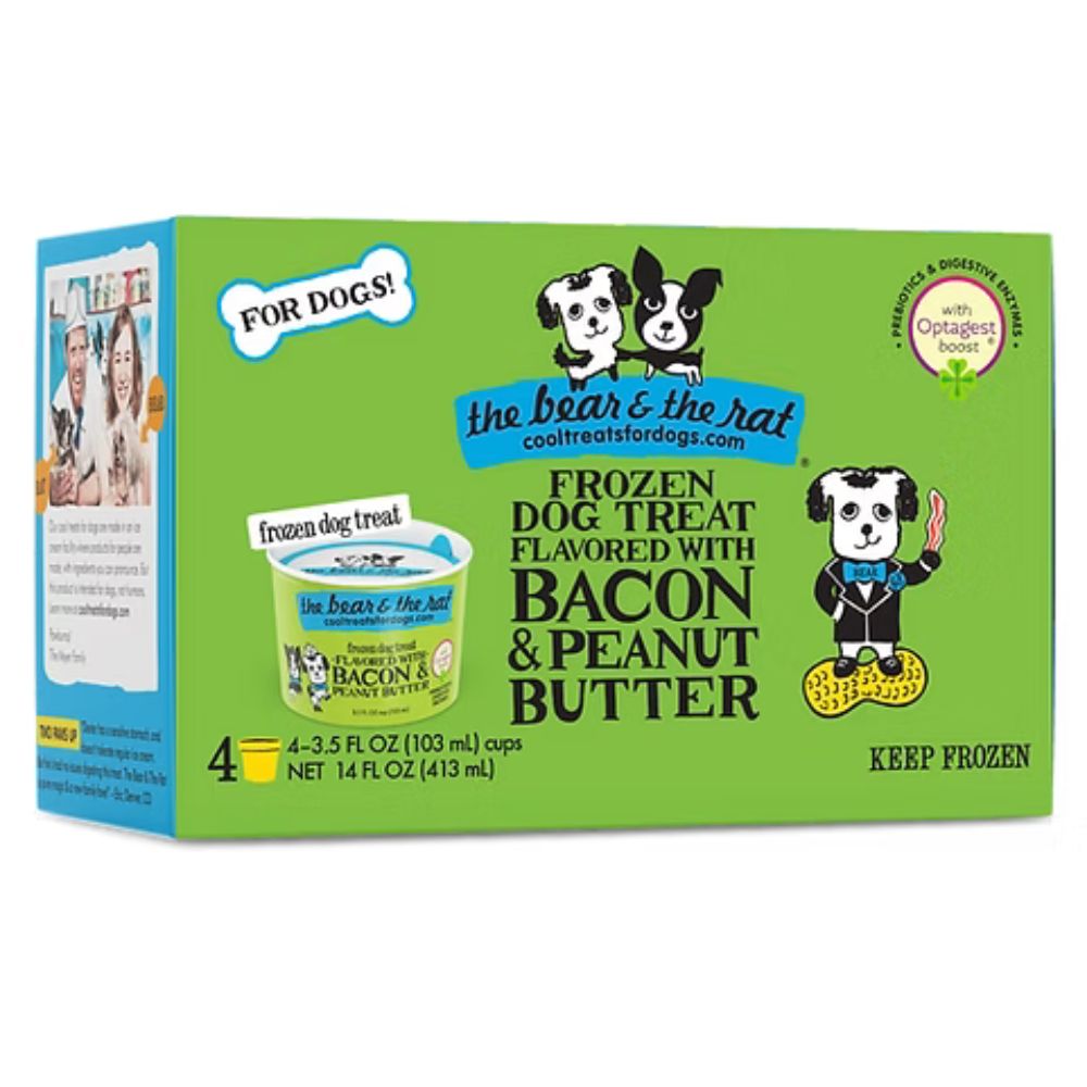The Bear & The Rat Dog Treat - Gut Healthy Low Calorie Frozen Yogurt - Bacon & Peanut Butter