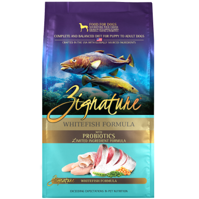 Zignature Dry Dog Food - Grain Free Limited Ingredient with Probiotics - Whitefish Formula