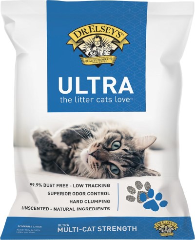 Dr. Elsey's Ultra Clumping Clay Cat Litter - Multi-Cat Formula with Superior Odor Control - Unscented