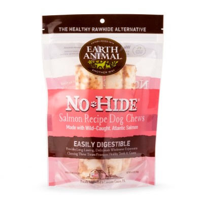Earth Animal Dog Chew - No-Hide Salmon Chew - Medium-2 pack