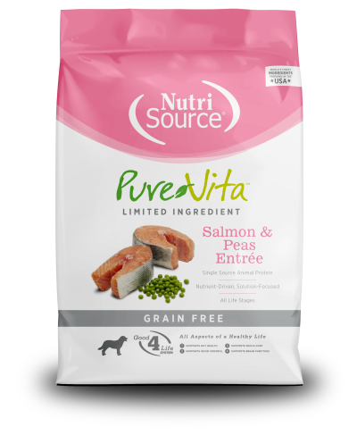 NutriSource PureVita Dog Food - Grain Free Salmon & Peas