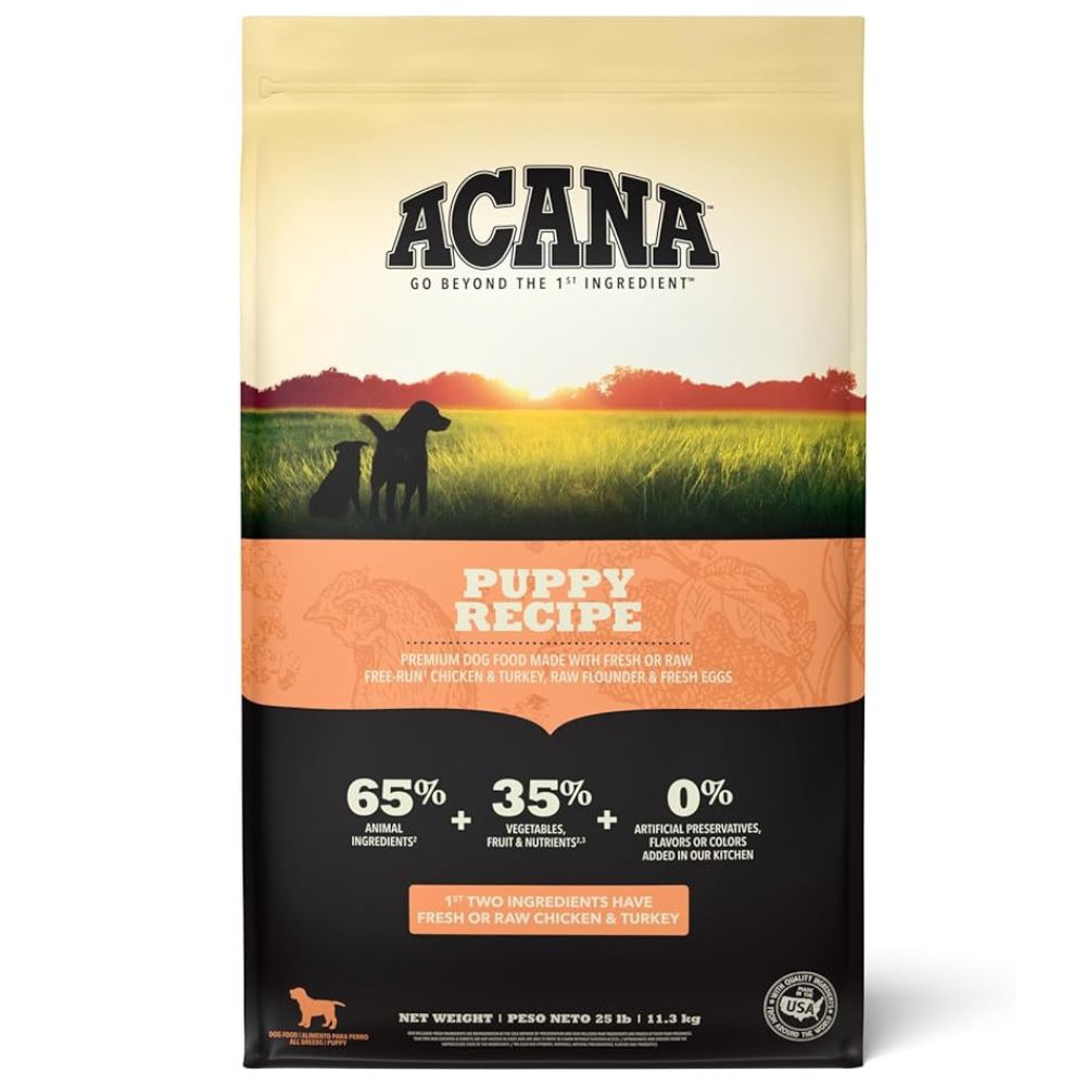 ACANA - High Protein Dry Dog Food - Supports Brain,  Muscle & Bone Development - Puppy Recipe - 25 lbs Bag