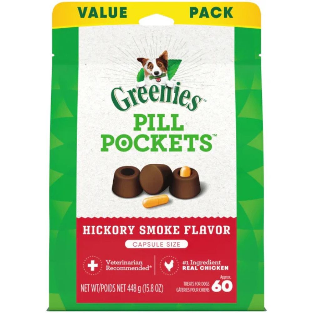 - Pill Pockets Dog Treats - Easy Capsule Medication Hiding Pouch - Hickory Smoke Flavor