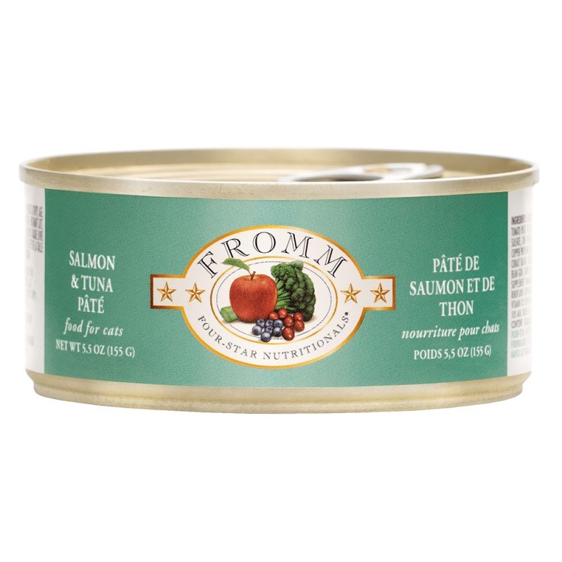 Fromm Four-Star Wet Cat Food - Salmon & Tuna Pate-Case of 12