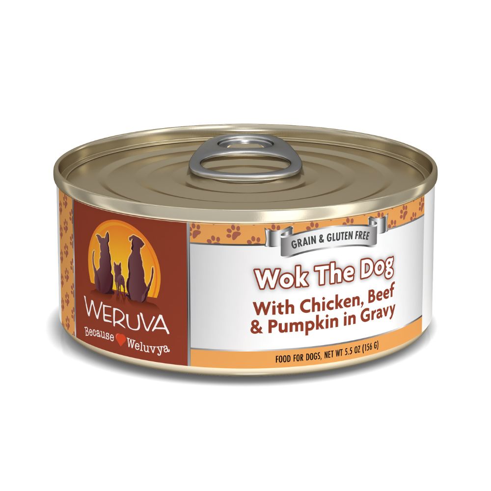 Weruva Wet Dog Food - Wok The Dog with Chicken, Beef, & Pumpkin-Case of 24