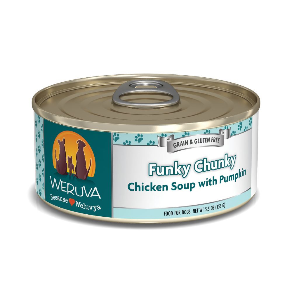 Weruva Wet Dog Food - Funky Chunky Chicken Soup with Pumpkin-Case of 24