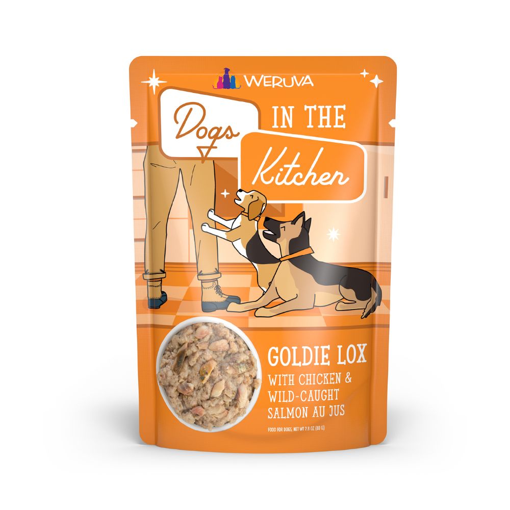 Weruva Wet Dog Food - Dogs In The Kitchen - Goldie Lox with Chicken & Salmon Au Jus-Case of 12