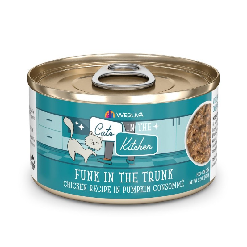 Weruva Cats in The Kitchen Wet Cat Food - Funk in the Trunk with Chicken in Pumpkin-Case of 24