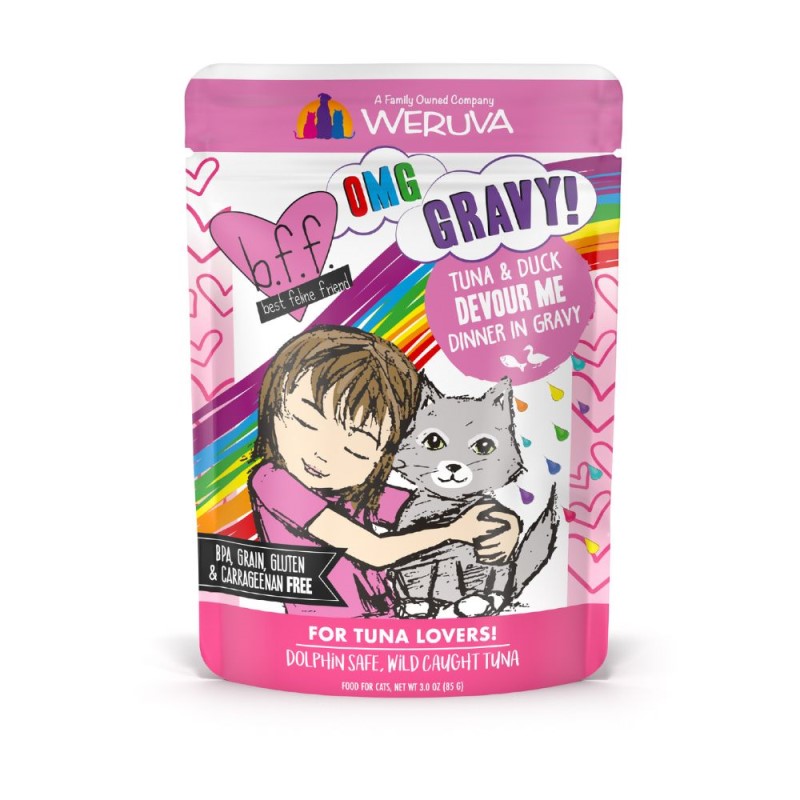 Weruva BFF OMG Wet Cat Food - Tuna & Duck Devour Me-Case of 12