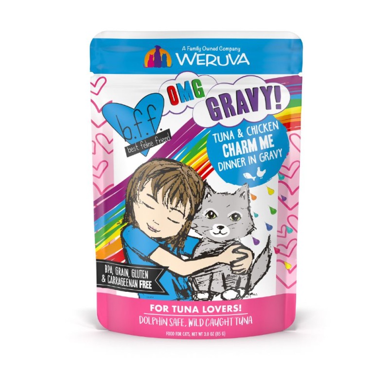 Weruva BFF OMG Wet Cat Food - Tuna & Chicken Charm Me-Case of 12