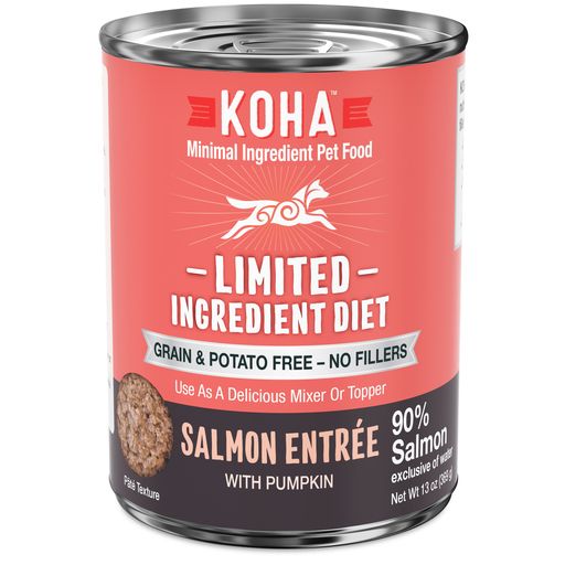 KOHA Limited Ingredient Diet Wet Dog Food - Grain Free Digestion Support - Salmon Entrée With Pumpkin