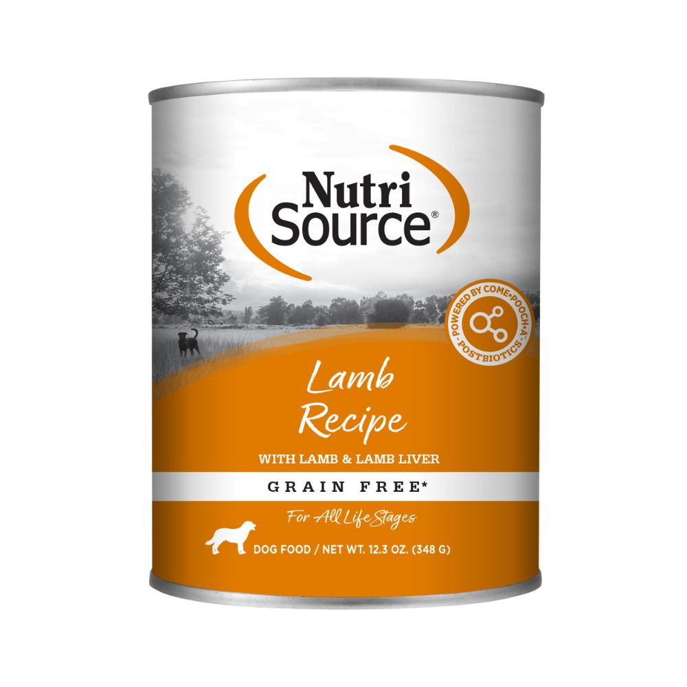 NutriSource Wet Dog Food - Grain-Free Lamb Recipe with Lamb & Lamb Liver-Case of 12