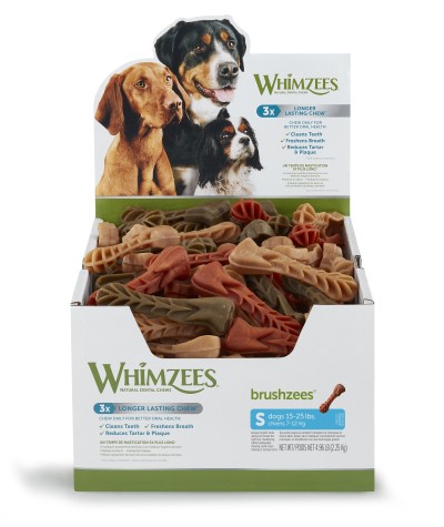 WHIMZEES Dog Dental Treat - Brushzees Natural Grain Free Dental Chews-Case of 150