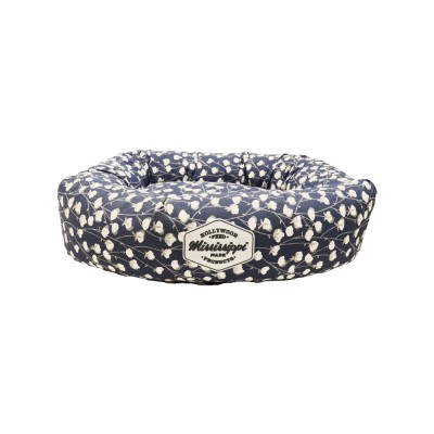 Donut Dog Bed - Cottonbelt Navy