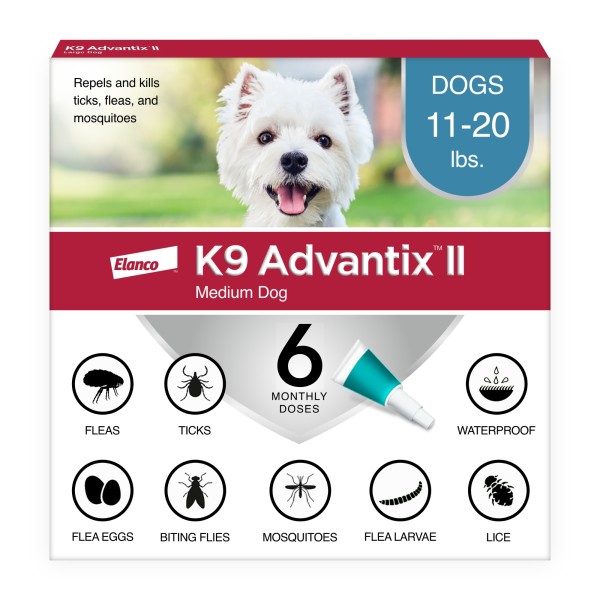 Elanco K9 Advantix II - Flea, Tick, & Mosquito Prevention - Medium Dog
