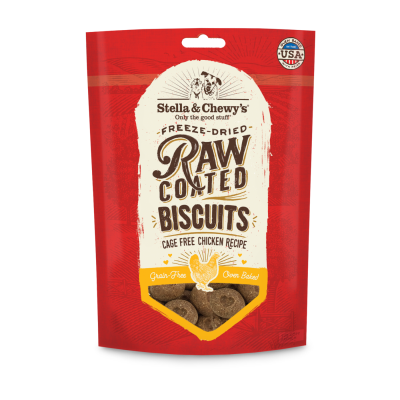 Stella & Chewy's Dog Treats - Raw Coated Biscuits - Chicken