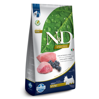 Farmina N&D Prime Dry Dog Food - Lamb & Blueberry Mini Adult