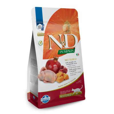 Farmina N&D Pumpkin Dry Cat Food - Quail & Pomegranate Neutered