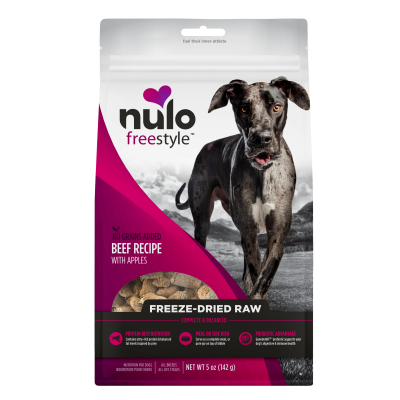 Nulo FreeStyle Freeze Dried Raw Dog Food - Grain Free Beef Recipe with Apples