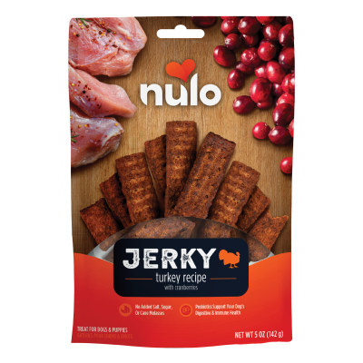 Nulo - Dog Treats - Jerky Strips Turkey with Cranberries