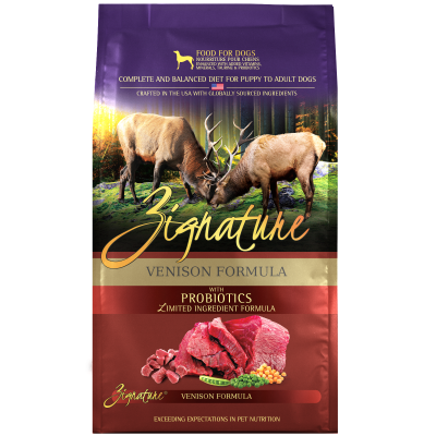 Zignature Dry Dog Food - Grain Free Limited Ingredient with Probiotics - Venison Formula