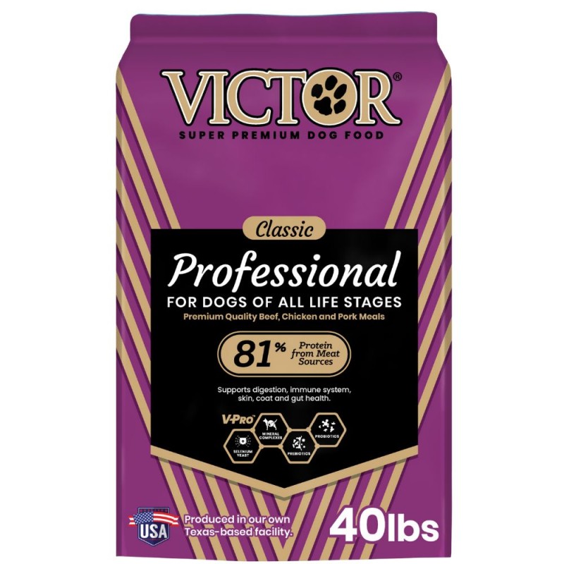 VICTOR Classic Dry Dog Food - High Protein Nutrition for All Life Stages - Professional