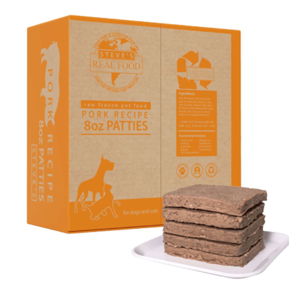 Steve's Real Food Frozen Dog & Cat Food - Pork Patties