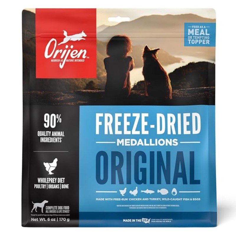 Orijen - Freeze Dried Medallions Dog Food - High Protein & Nutrient Rich Raw Animal Ingredients