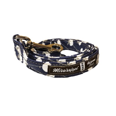 Mississippi Made Dog Leash - Cottonbelt Navy