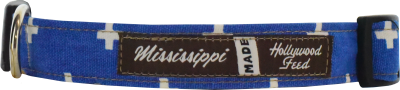 Mississippi Made Dog Collar - Blue Cross