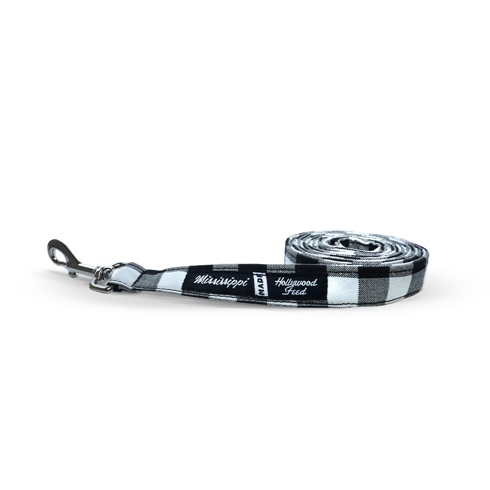 Mississippi Made Dog Leash - Black Check