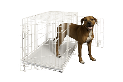 Hollywood Feed Dog Crate - Double Door White