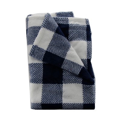 Blanket - Navy & White Plaid