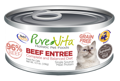 NutriSource PureVita Wet Cat Food - Beef Grain Free-Case of 12