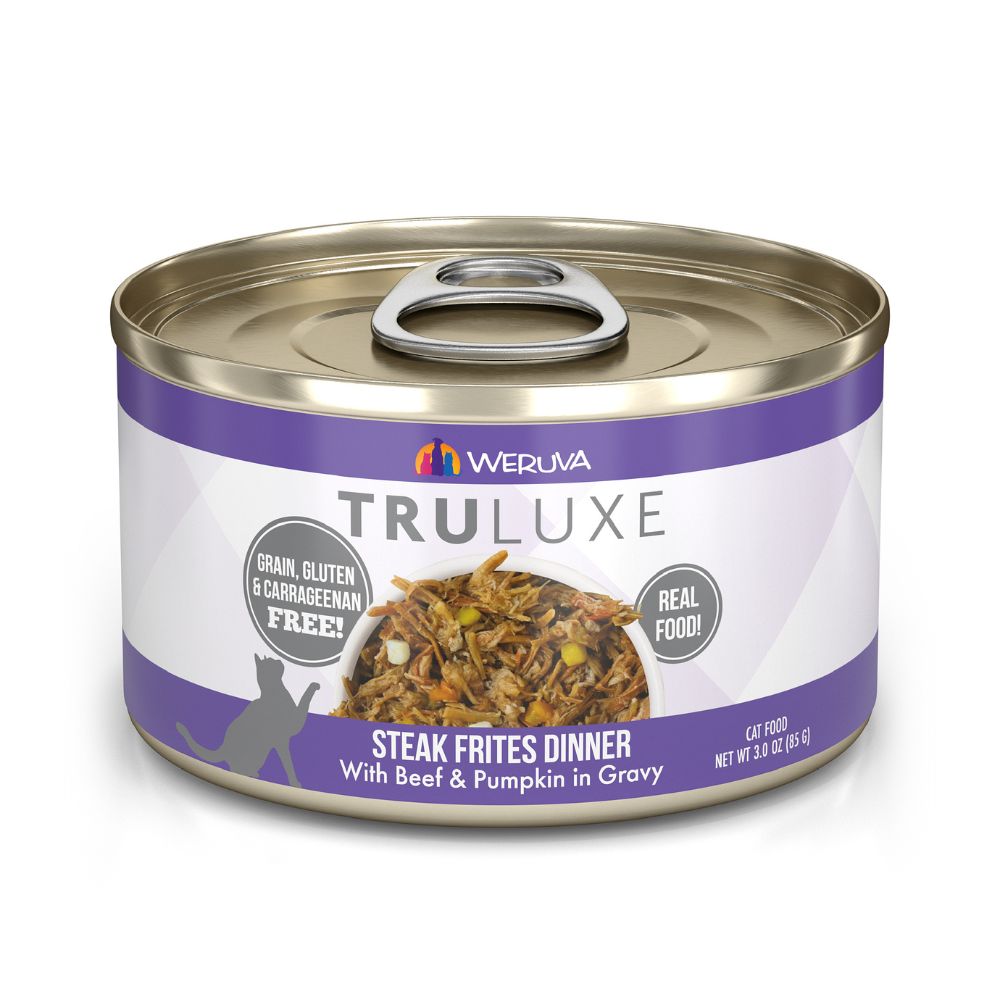 Weruva TruLuxe Wet Cat Food - Steak Frites Dinner with Beef & Pumpkin-Case of 24