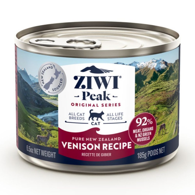 ZIWI Peak Moisture Rich Wet Cat Food – Grain Free & High Protein Nutrition – Venison Recipe-Case of 12
