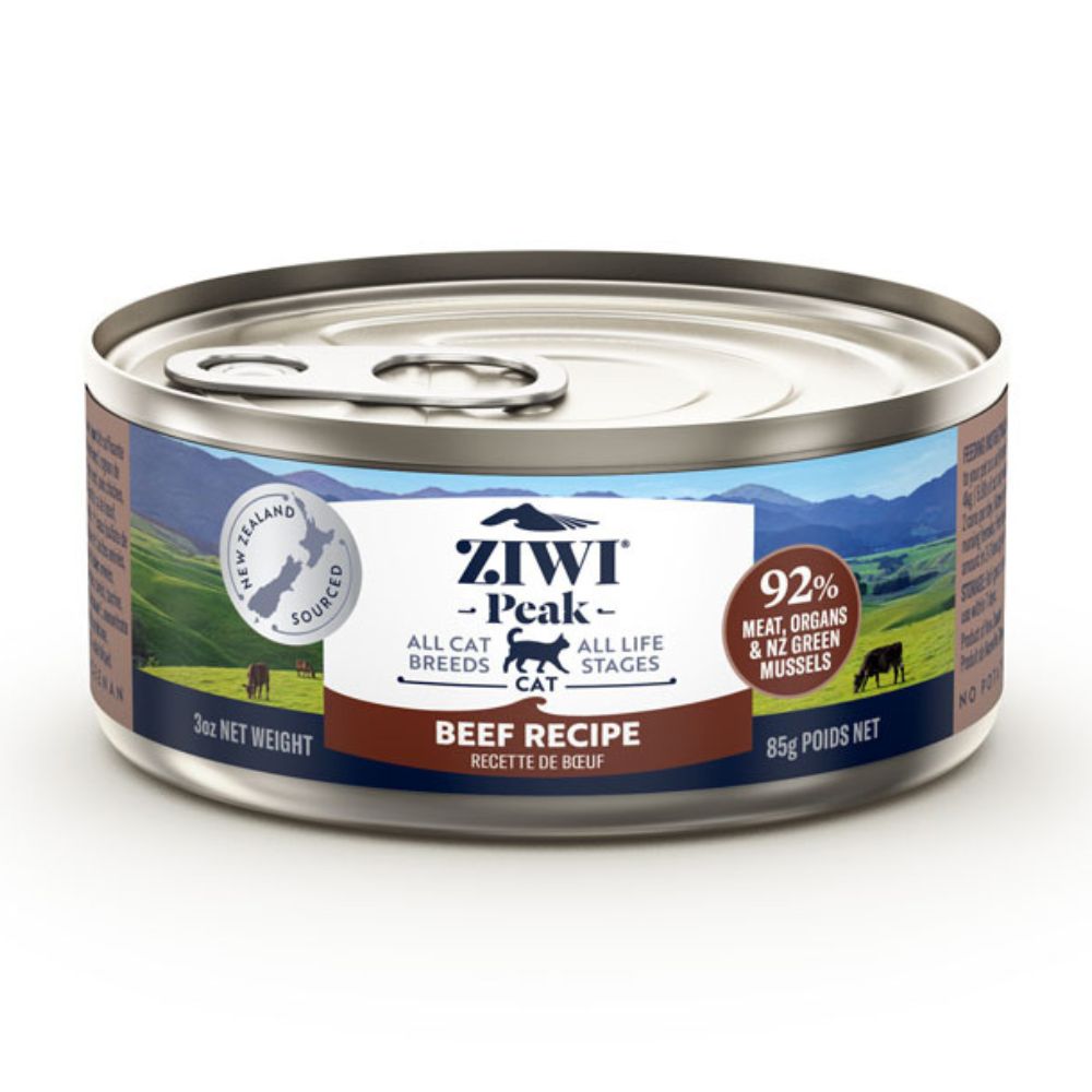 ZIWI Peak Moisture Rich Wet Cat Food – Grain  Free & High Protein Nutrition – Beef Recipe-Case of 24