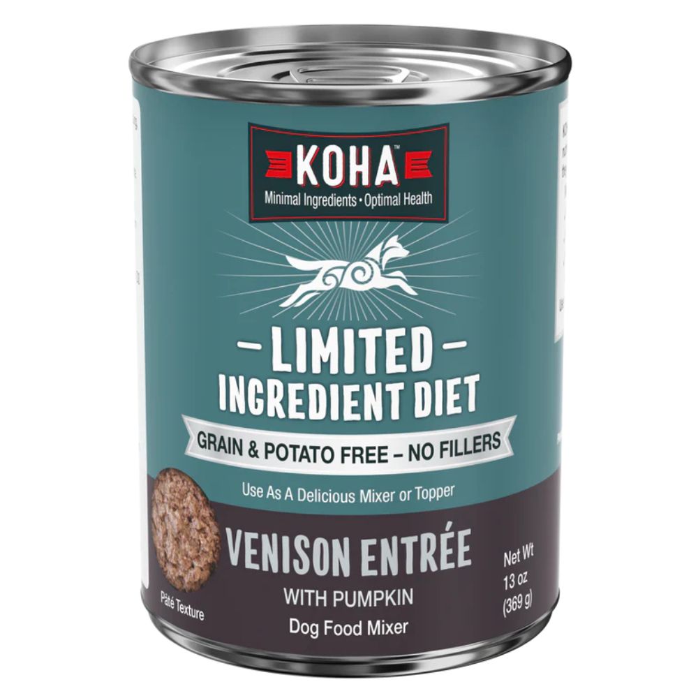 KOHA Limited Ingredient Diet Wet Dog Food - Grain Free Digestion Support & Joint Health - Venison Entrée with Pumpkin