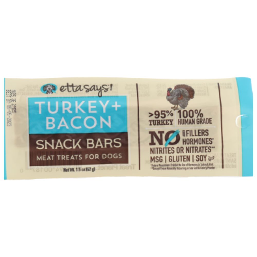 Etta Says! Dog Treat - Turkey & Bacon Snack Bar