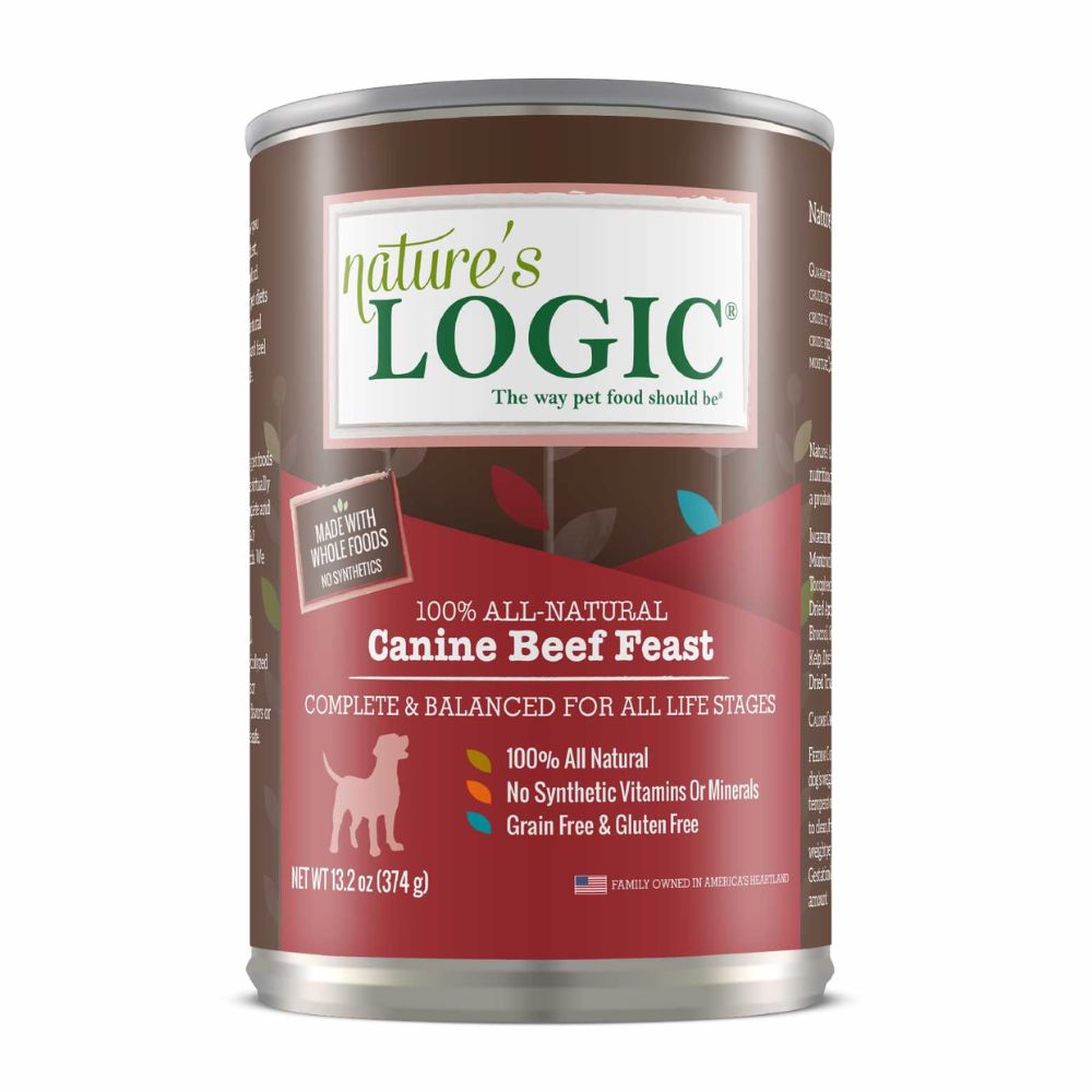 Nature's Logic Wet Dog Food - Natural Wholesome Ingredients for Complete Nutrition - Canine Beef Feast