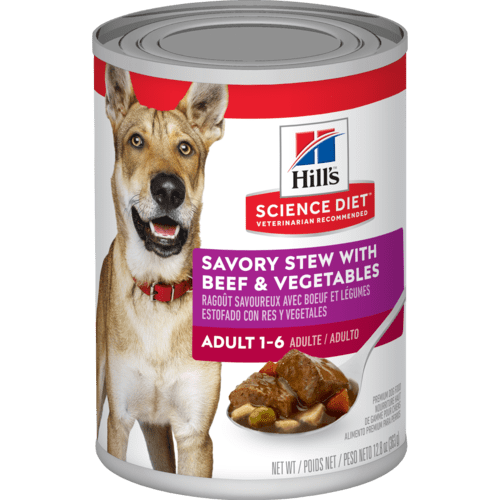 Science Diet Wet Dog Food - Adult Savory Stew Beef & Vegetables-Case of 12